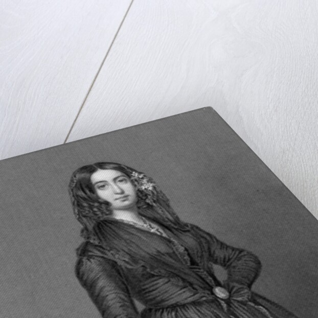 George Sand Standing - Engraved Illus by Anonymous