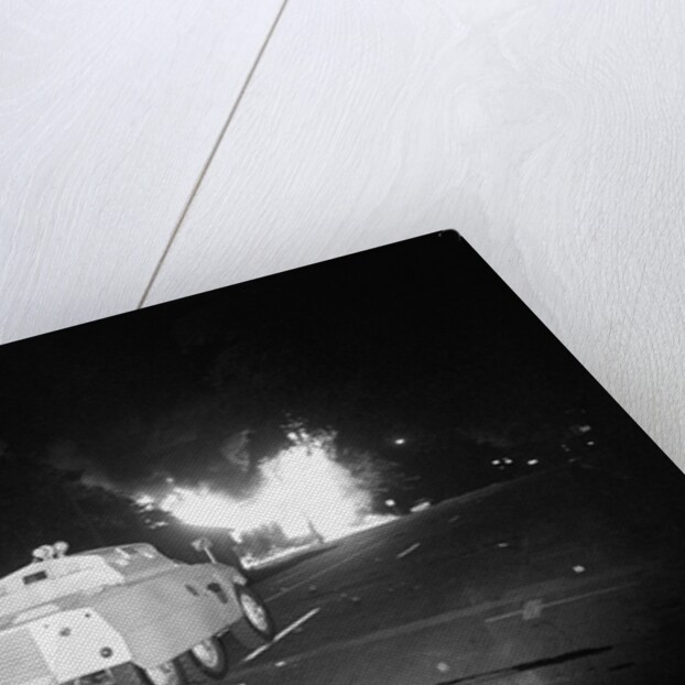 Police Truck Moving Toward Fire by Anonymous