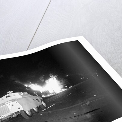 Police Truck Moving Toward Fire by Anonymous