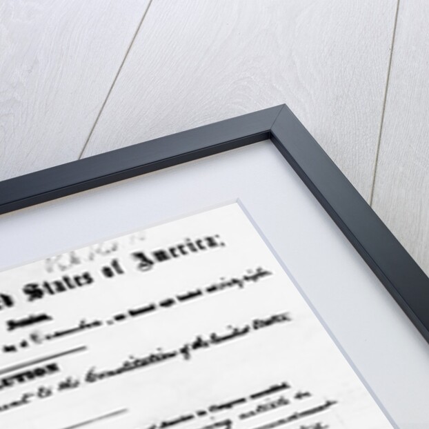Manuscript of Fifteenth Amendment to the Constitution by Anonymous