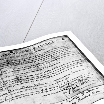 Ohio Land Grant Certificate 1868 Documen by Anonymous