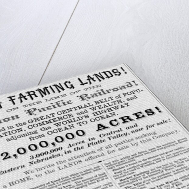 Poster Advertising Land On Union Pacific by Anonymous