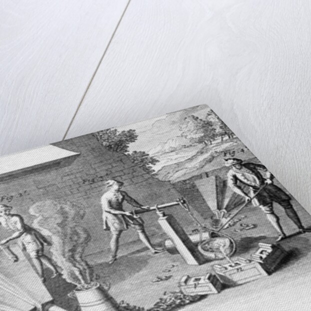 18th-Century Engraving of Iron Casting by Anonymous