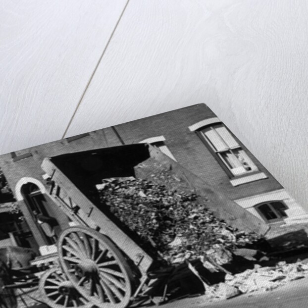 Horsedrawn Trash Cart Dumping In Street by Anonymous