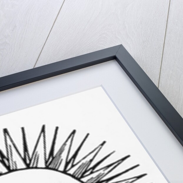 Smiling Sun Woodcut Illustration by Anonymous