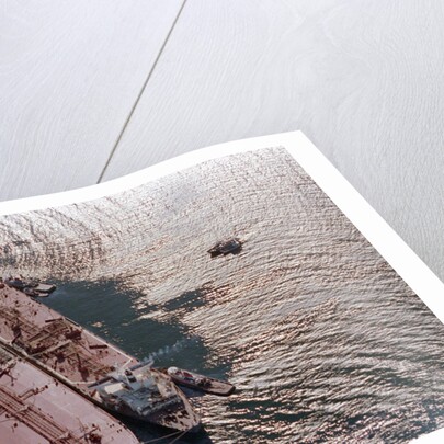 Tanker Pumping Oil From Exxon Valdez by Anonymous