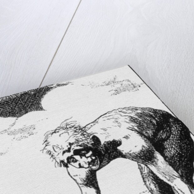 Illus. Of Man Encountering Lunar Giants by Anonymous