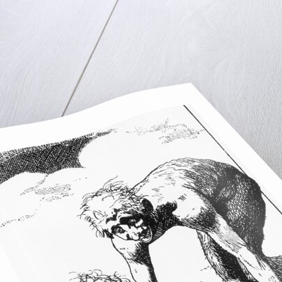 Illus. Of Man Encountering Lunar Giants by Anonymous