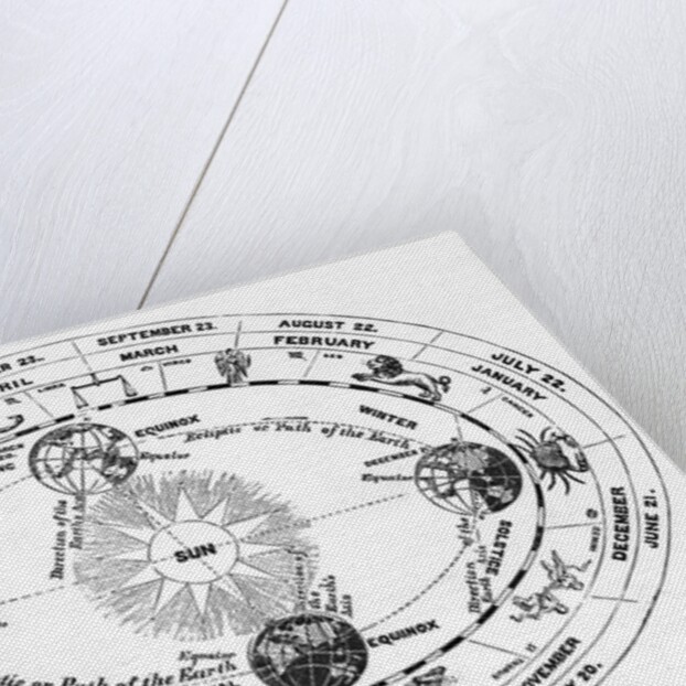 Zodiac W/ Seasons & Equinoxes; Woodcut by Anonymous