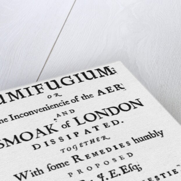 Title Page of Fumifugium by John Evelyn