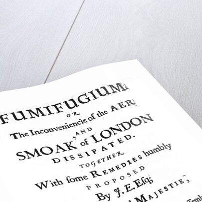 Title Page of Fumifugium by John Evelyn