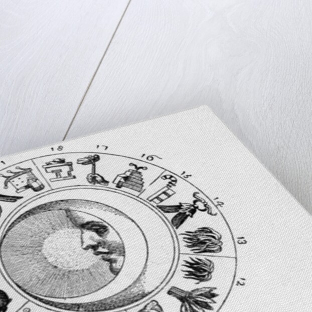 Engraving Of Aztec Calendar by Anonymous