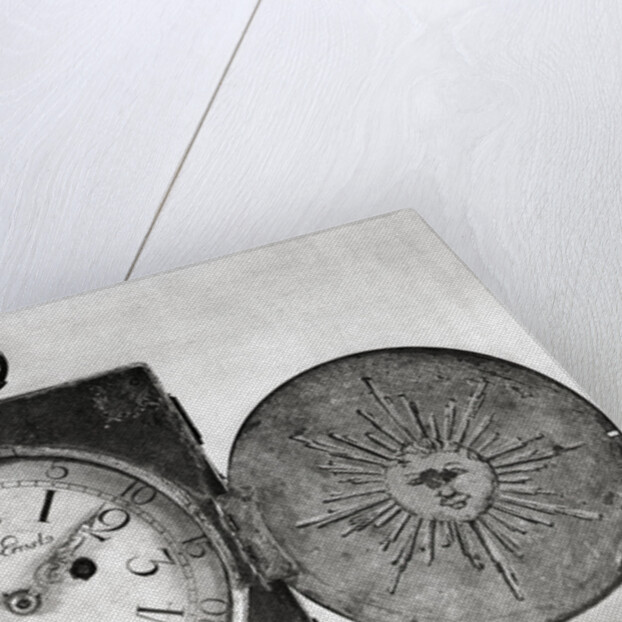 Swedish Clock W/Sun On Face Cover by Anonymous