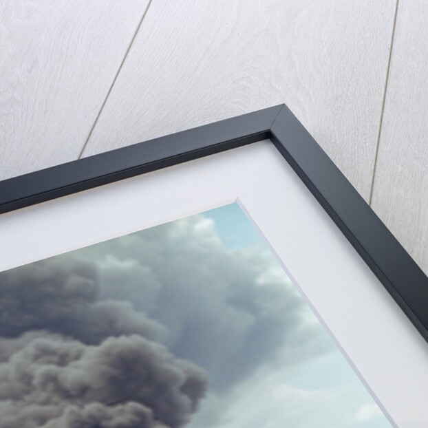 Dark Smoke Rising from Burning Mega Borg Oil Tanker by Anonymous