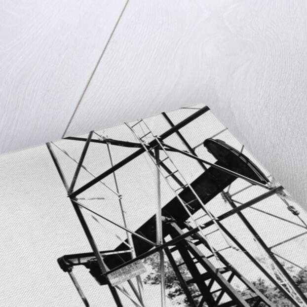 Oil Derrick Pumping Closer Up by Anonymous