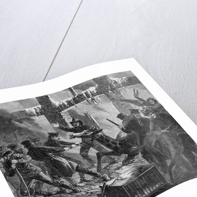 Lithograph Depicting Firemen Rescuing Animals from Barnum's American Museum by Anonymous