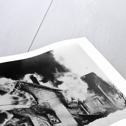 Burning House in Winter by Anonymous