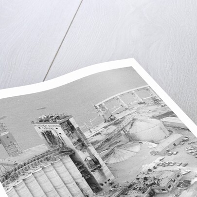 Aerial Of Exploded Grain Elevator by Anonymous