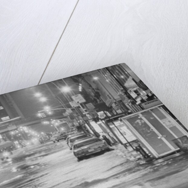 Night Flood In Midtown Street W/Cars by Anonymous