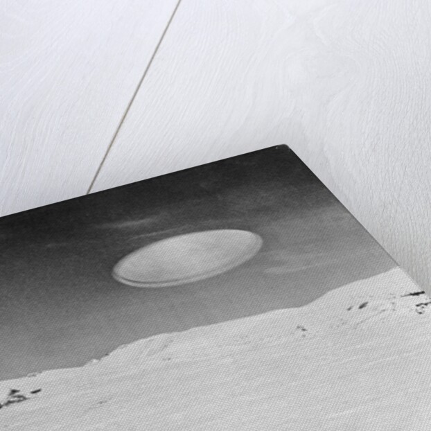 Ufo Over Barn In Snow Covered Field by Anonymous