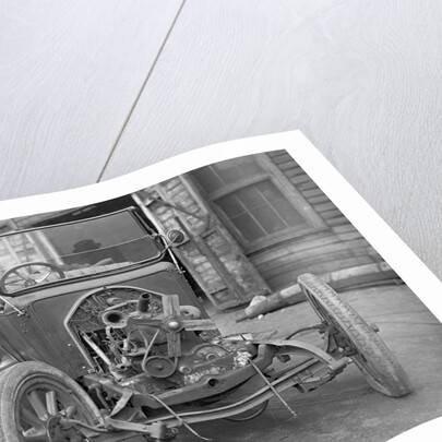 Exposed Engine of Early Automobile by Anonymous