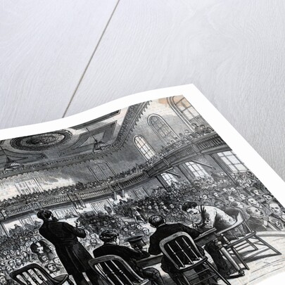 Woodcut Audience Listens To Speaker by Anonymous
