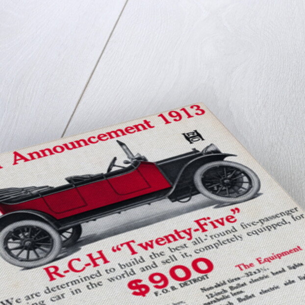Color Advertisement for Early R-C-H Convertible by Anonymous