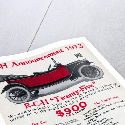 Color Advertisement for Early R-C-H Convertible by Anonymous