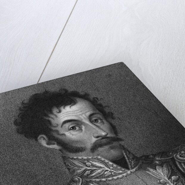 Aquatint Portrait of Simon Bolivar by Anonymous