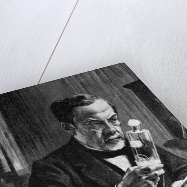 Woodcut After Louis Pasteur in His Laboratory by Albert Edelfelt