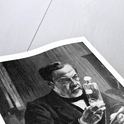 Woodcut After Louis Pasteur in His Laboratory by Albert Edelfelt