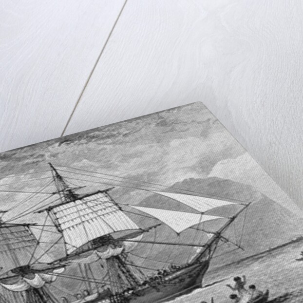 HMS Beagle in Straits of Magellan by Anonymous