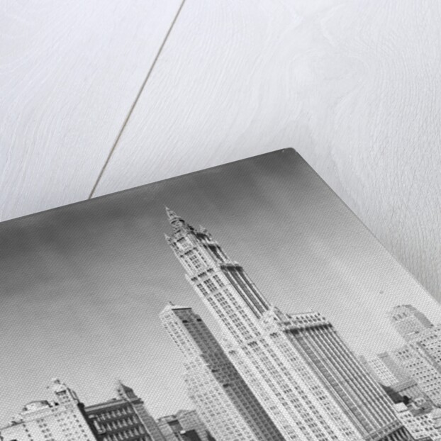 Woolworth Building and City Hall Park by Anonymous