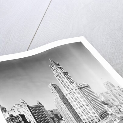 Woolworth Building and City Hall Park by Anonymous