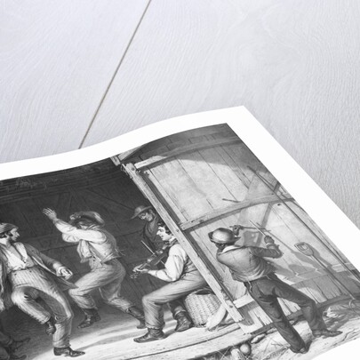 Two Men Barn Dancing With Fiddler by Anonymous