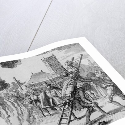 Anneken Hendriks Being Hoisted to the Fire by Jan Luyken