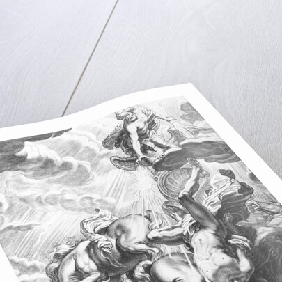 Engraving of Phaeton Struck Down by Zeus' Thunder by Anonymous
