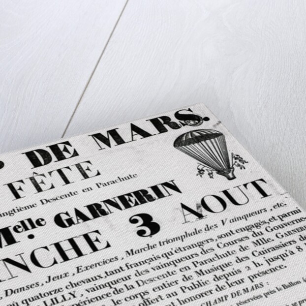 Poster For Parachute Descent Of Garnerin by Anonymous