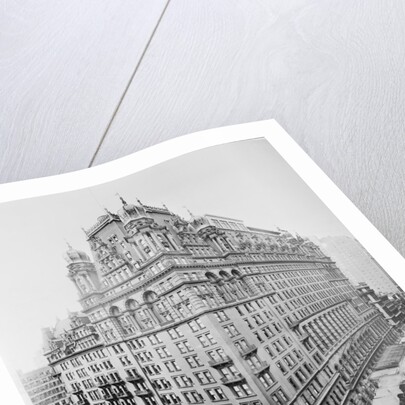 View Of Old Waldorf Hotel In New York by Anonymous