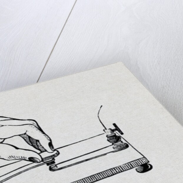 Illustration of a Hand Operating Early Telegraph by Anonymous