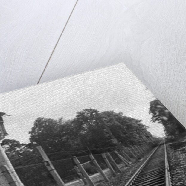 View Of East German Guard Tower & Rr by Anonymous