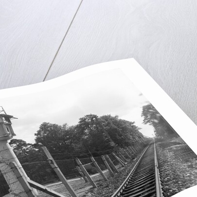 View Of East German Guard Tower & Rr by Anonymous