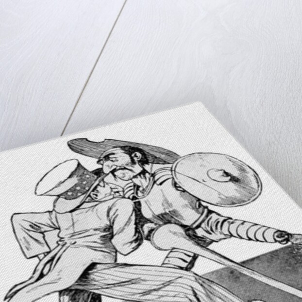 Uncle Sam and Don Quixote Face Off on Cuba by Anonymous