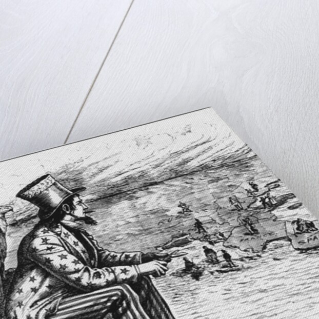 Political Cartoon of Uncle Sam Viewing Europe from Pedestal by Anonymous
