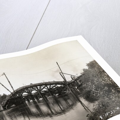 Arched Bridge Under Construction by Anonymous