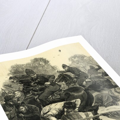 Mounted Police Tangle with Mob by Anonymous