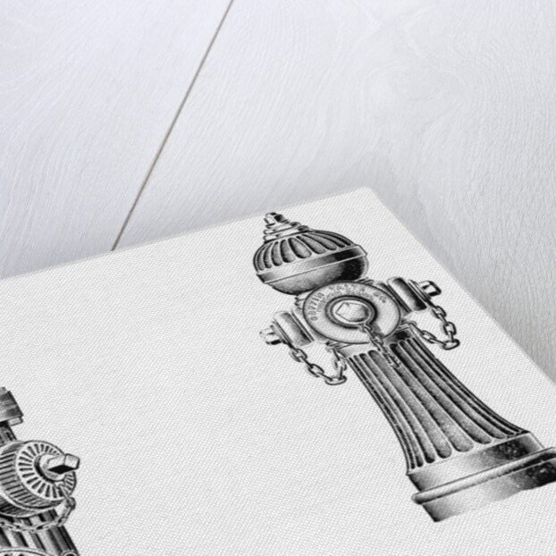 Woodcut Of Fire Hydrant by Anonymous