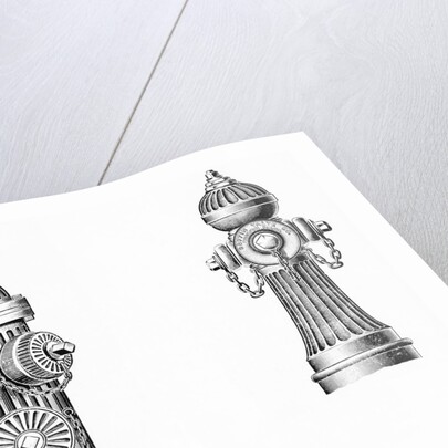 Woodcut Of Fire Hydrant by Anonymous