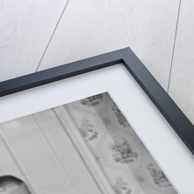 Boy Standing in Oversized Shoes by Anonymous