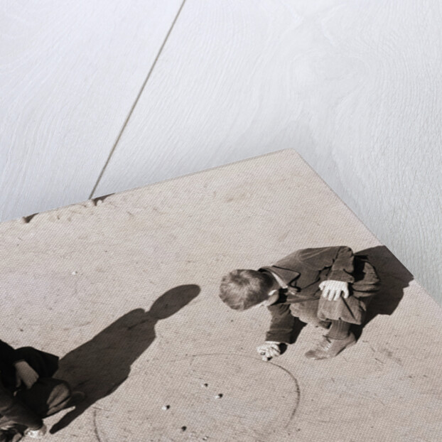 Boys Playing Marbles by Anonymous